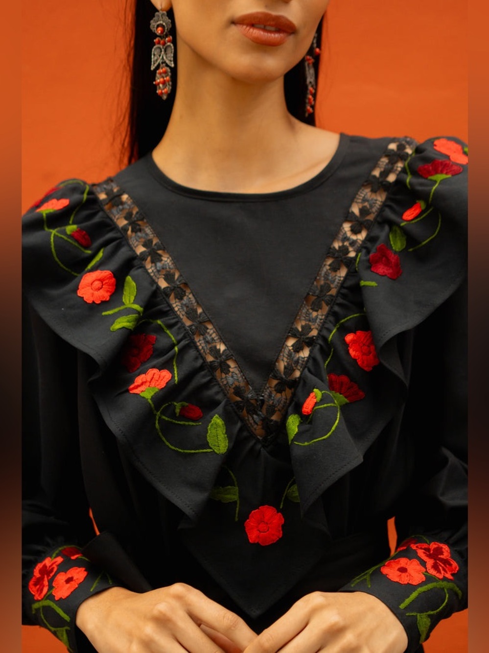NWT Mi Golondrina Valentina Celebraciones Midi Dress | XS - Picture 3 of 10